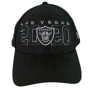 New Era Men's L/XL 39Thirty Las Vegas Raiders 2020 Flex Fitted Baseball Cap Hat